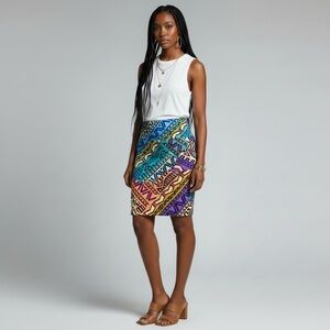 LuLaRoe Cassie Multicolor Stretch Knit Pencil Skirt